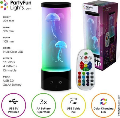 Lampë dekorative Party Funlight Jellyfish, 30cm, LED, me telekomandë