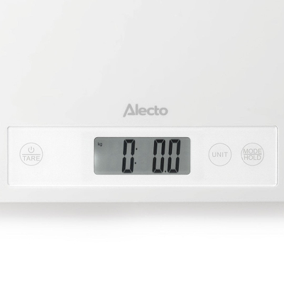 Peshore bebe Alecto 2 në 1, 150 kg, ekran dixhital, e bardhë