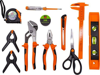 Set veglash Isma 1372 copë, 1/4", në valixhe plastike, portokalli
