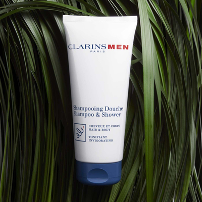 Xhel dushi Clarins Men Hair and Body Shampoo, 200ml, për trup edhe flokë
