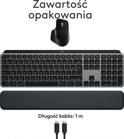 Set tastierë + maus Logitech MX Keys S (920-012845), bluetooth, US, i zi