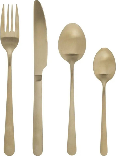 Set takëmash Cutlery Resistant, 24 copë, çelik inox, ngjyrë ari