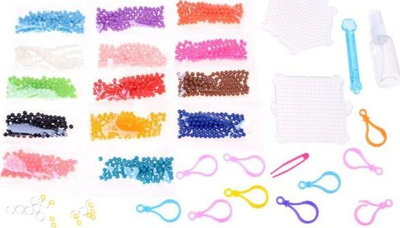 Set kreativ me rruza uji Water Beads Starter Set, me shabllone dhe aksesorë, shumëngjyrësh