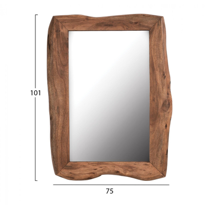 Pasqyrë dru acacia 100×75×4 cm (HM8187.11)