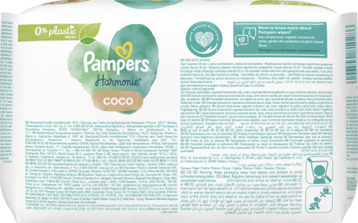 Lecka të lagura Pampers Harmonie Coco, 3x44 copë, vaj kokosi
