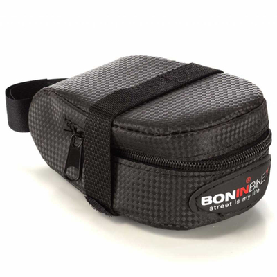 Çantë selde biçiklete Bonin Carbon Look Tool, e vogël, 14 x 9 x 5 cm, e zezë