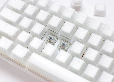Tastierë gaming Ducky One 3 Aura White TKL, mekanike Cherry MX Red, RGB, e bardhë