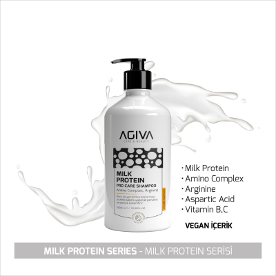 Shampo për flokë Agiva Milk Protein, 1000ml