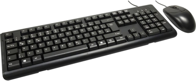 Set tastiere dhe mi Inter-Tech KB-102DE, me kabllo, 1000 dpi, i zi
