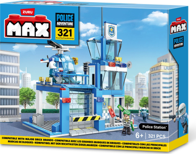 Set ndërtimi Zuru Max Police Station, 321 copa, 6+, shumëngjyrësh