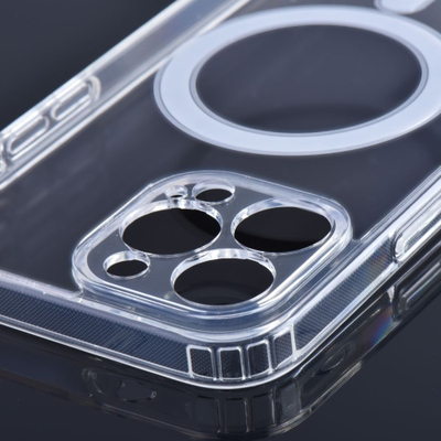 Futrollë Futera Clear Mag me MagSafe, mbrojtje kamere, transparente