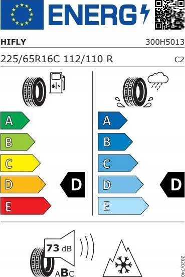 Gomë dimri Hifly Win Transit 8-PR, 225/65R16C, 112/110R, e zezë