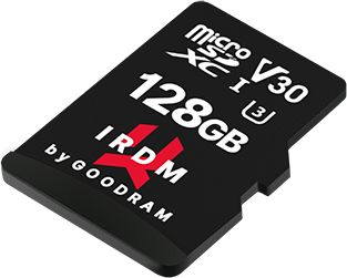 Kartë memorie microSD GoodRam IRDM M3AA, 128GB, UHS-I V30 U3, e zezë