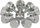 Vidhosje kapaku kase PC InLine 12mm, set 10 copë, argjendi