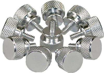 Vidhosje kapaku kase PC InLine 12mm, set 10 copë, argjendi