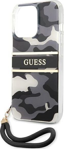 Kapak telefoni Guess Camo Strap GUHCP13XKCABBK, për iPhone 13 Pro Max 6.7", hardcase, i zi