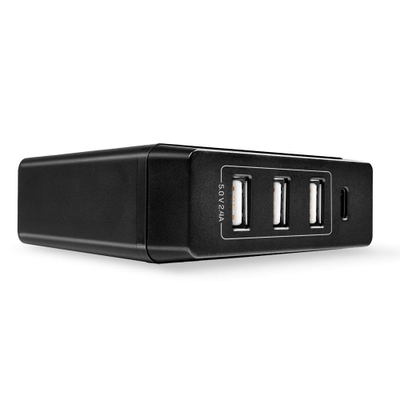 Karikues me 4 porta Lindy, USB C dhe USB A, Power Delivery 72W, i bardhë
