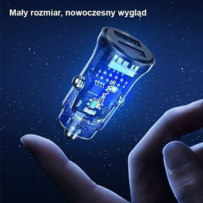 Karikues makine USAMS C31 CC162CC02, 3A, 2x USB A Fast Charge, blu