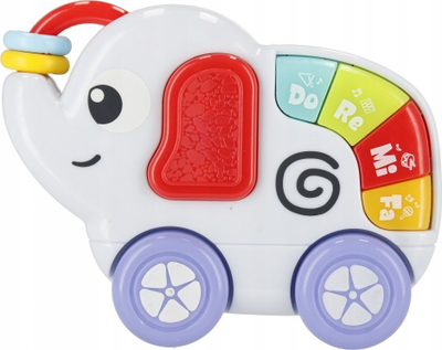 Музичка играчка BAM BAM музичко слонче 482392, со светла, многуобојна