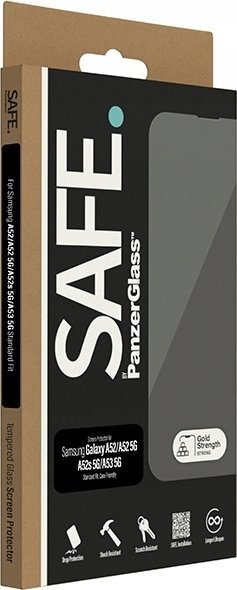 Xham mbrojtës PanzerGlass SAFE për Samsung Galaxy A52 A53, Ultra-Wide Fit, transparent