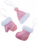 Varëse dekorative DpCraft Pink Furry Hangers, set 3 copë, 9 cm, rozë