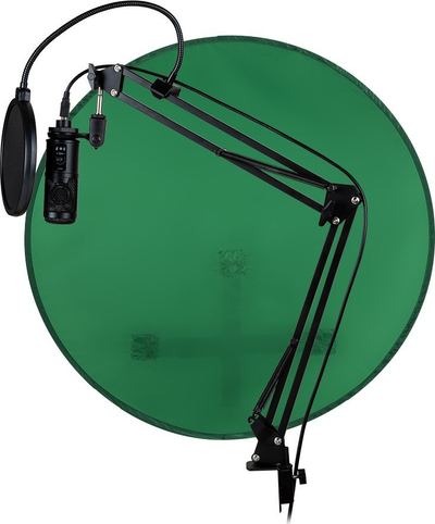 Set streaming Nacon Studio Kit 2, mikrofon kardioid, green screen, i zi