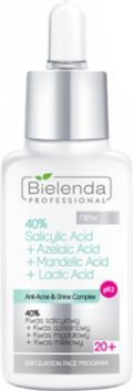 Preparat fytyre Bielenda Professional, 40% Salicylic Acid + Azelaic Acid + Mandelic Acid + Lactic Acid, 30 g