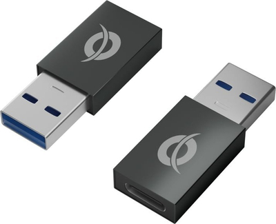 Adapter USB Conceptronic DONN, USB A në USB C, set 2 copë, i zi