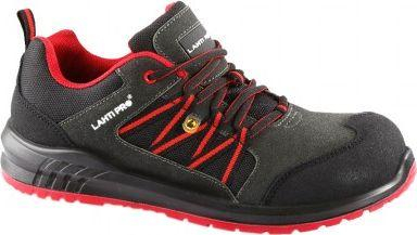 Këpucë Lahti Pro Low ESD Suede (L3042344), 44, të hirta/kuqe