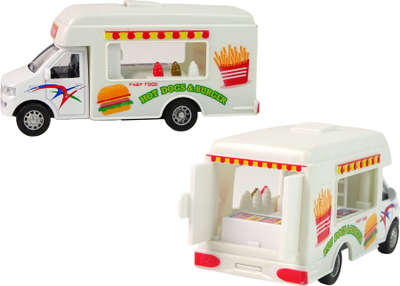 Set lodër kamper akulloresh Leantoys MIX, veturë metalike die cast, mekanizëm fërkimi, shumëngjyrëshe