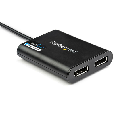 Видео адаптер StarTech USB 3.0 Dual DisplayPort, 2 порти, 4K 60Hz, црн
