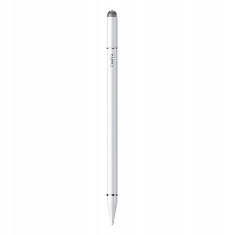 Laps stylus Baseus 3 in 1, universal për telefon dhe tablet, metalik, i argjendtë