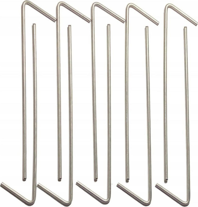 Kunxha për tendë Redcliffs, 18 cm, metal, set 10 copë, ngjyrë argjendi