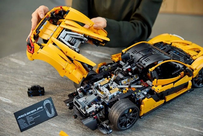 Set ndërtimi makinë garuese McLaren P1, model lodër, për fëmijë dhe të rritur, shumëngjyrëshe