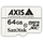 Мемориска картичка AXIS SanDisk MicroSDXC, 64GB, Class 10, бела
