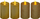 Set qirinj dekorativë LED Colorama Votive, 4 copë, 7 cm, ngjyrë ari
