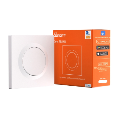 Çelës muri smart Sonoff Orb ZBW1L, Zigbee, pa tel neutral, i bardhë