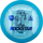 Disk golf Discmania Rockstar Active Premium, fairway driver, transparents i kaltër