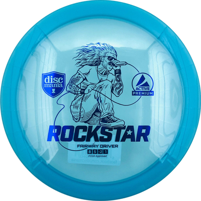 Disk golf Discmania Rockstar Active Premium, fairway driver, transparents i kaltër