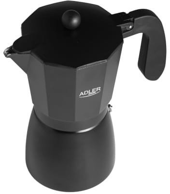 Апарт за кафе мокa Adler AD 4429, 9 филџани, алуминиум, црн