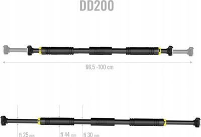 Shufër tërheqje HMS Adjustable Pull-Up Bar DD200, e zezë