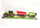 Set lodër traktor Cameron Sino 00358, me 2 rimorkio, i gjelbër e kuqe