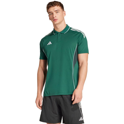 Поло adidas Tiro 25 Competition M JY1897, за мажи, рециклиран материјал, бела