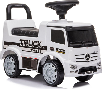 Makinë lodër ride-on Milly Mally Mercedes-Benz Antos, me drita dhe zëra, e bardhë