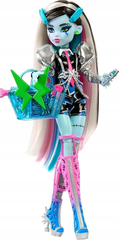 Kukull Monster High Frankie Stein Amped Up Rockstar, me instrument, me aksesorë
