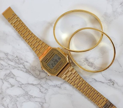Orë digjitale Casio Collection A168WG-9EF, e artë