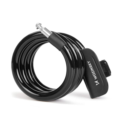 Dry biçiklete Wozinsky WPB-01R, kabllo çeliku, mbyllje me çelës, i zi