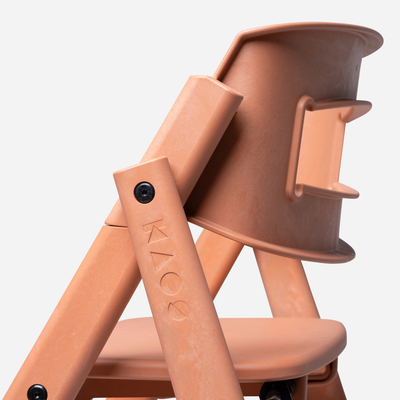 Karrige e lartë për fëmijë KAOS Klapp, plastike e ricikluar, palosëse, Terracotta Pink