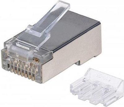 Konektorë RJ45 Intellinet 790680, Cat6A STP, 90 copë, argjendtë