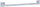Mbajtëse peshqiri Wenko Single Bar 52 cm, çelik inox, argjendtë